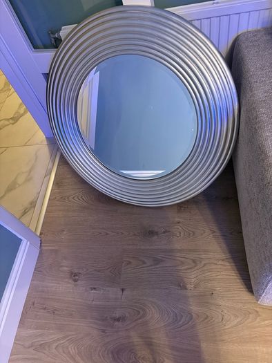 silver framed mirror