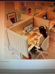Acoustic screen for desk Mittzon (145x72) Brand New