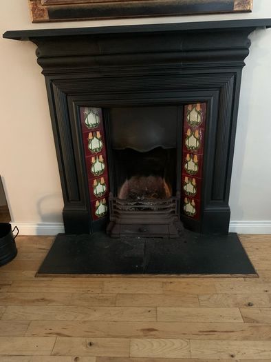 Victorian Antique Cast Iron Fireplace