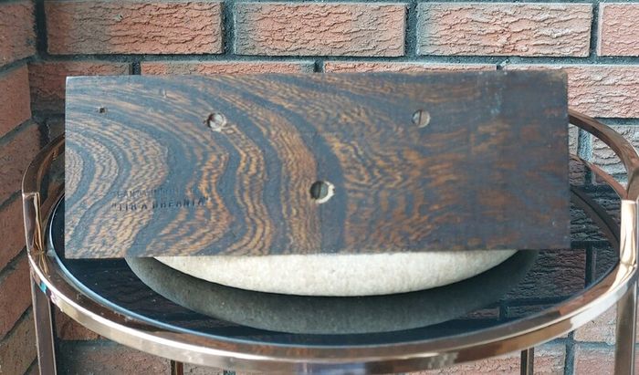 Vintage Edwardian Brass Gong With Mallet
