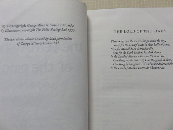 J.R.R.Tolkien  Lord of the Rings Folio