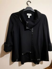 Joseph Ribkoff black asymmetrical jacket