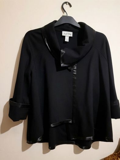 Joseph Ribkoff black asymmetrical jacket
