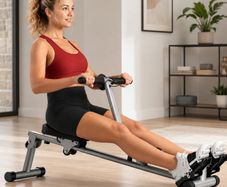 Hydraulic Rower with 12-Level Resistance
