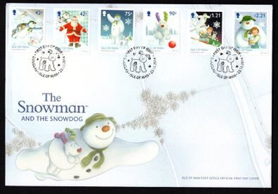2014 Isle of Man Christmas: The Snowman Commemorative Stamps First Day Cover (FDC)