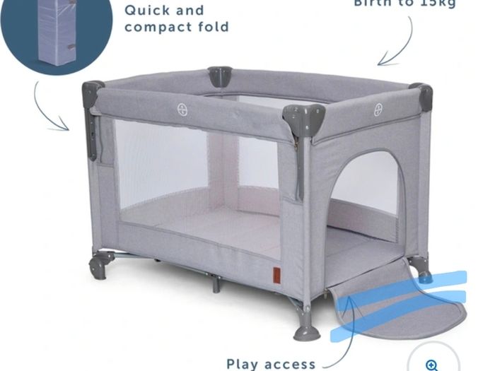 travel cot never used , will come with mattress
