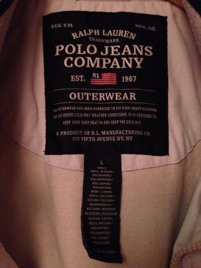 Ralph Lauren Polo Jeans Jacket size large