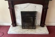 Wooden Mantelpiece and Marble