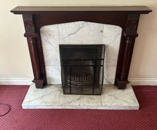 Wooden Mantelpiece and Marble