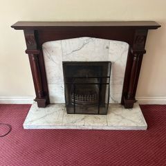 Wooden Mantelpiece and Marble