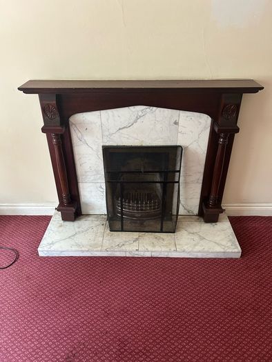 Wooden Mantelpiece and Marble