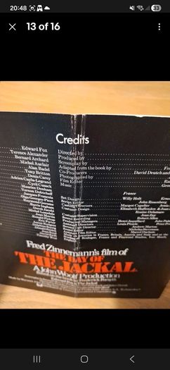 1973 The Day Of The Jackal Press Kit Material