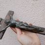 Antique Large Decorative Crucifix 13,5" x 7" (very fine details, exotic wood) Image 2