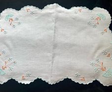 embroidered  tray cloth