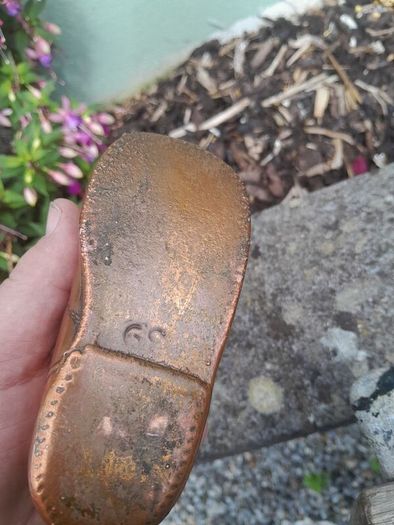 old child copper shoe