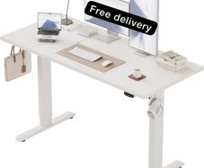 Electric Standing Desk, 120 x 60 cm Height Adjustable Sit Stand Desk