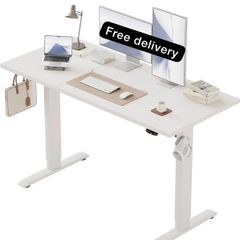 Electric Standing Desk, 120 x 60 cm Height Adjustable Sit Stand Desk