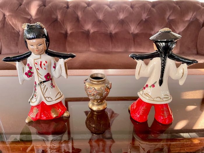 Rare Kitsch Mantle Decor 1950s