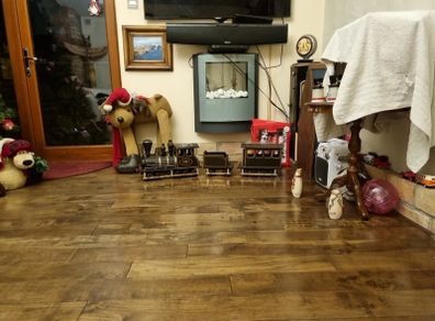 antique hand built steam train