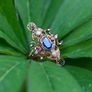 Antique Sapphire, Ruby, Emerald & Pearl Ring circa 1860 Image 3