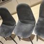4 Grey Velvet Chairs Image 2