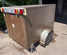 Box trailer used for camping