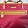 Michael Kors Burgundy Nylon & Leather Tote Bag Image 8