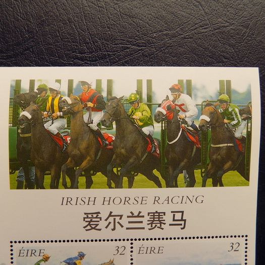 Irish Horse Racing 1996.Mini Sheet."China 96" Overprint.Mint never hinged.