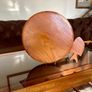 Vintage Teak Mid Century Divided Serving Platter Carved Handle Retro Stylised Fish Image 3