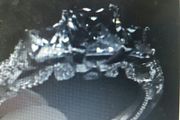 Vintage 3 Stone Fancy Engagement Ring