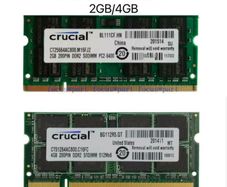 Crucial 2gb 4gb Pc2-6400 5300s  800mhz Ddr2 200pin Laptop So-dimm Memory