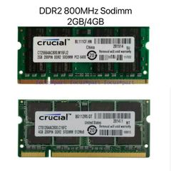 Crucial 2gb 4gb Pc2-6400 5300s  800mhz Ddr2 200pin Laptop So-dimm Memory