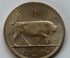 1966 Ireland Shilling BUNC coin 60 years old