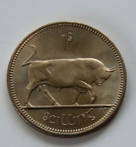 1966 Ireland Shilling BUNC coin 60 years old