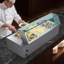 New Commercial Food Warmer, 1500W Electric Stainless Steel Steam Food Warmer with Glass Cover, 3-Pan Countertop Buffet Bain Marie with Soup & Perforated Ladles, for Catering, Restaurant & Party Image 2