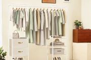 Open wardrobe Clothes Rack with 2 Drawers and 4  Shelves Heavy Duty