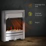 2KW Stainless Steel Electric Fireplace Pebble Burning Effect Heater Fire Flame Indoor Stove LED Lighting (FREE POSTAGE) Image 7