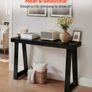 118 cm Console Table, Modern Desk Behind the Couch, Wooden Rectangle Entrance Desk, Narrow Long Sofa Table Image 6