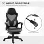 Office Chair Computer Ergonomic Reclining Backrest Swivel Seat Height Adjustable Padded Armrest Gray Image 3