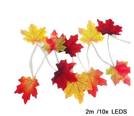 Artificial  maple Leaves Vine with lights