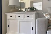 Solid wood Mahogany Sideboard. Crispy White. Petfect conditions.