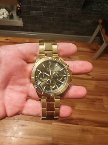 Hugo Boss Men Quartz Gold Stainless Steel Olive Green Dial 45mm Watch 1514059