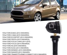 Tyre Pressure Sensor, 4PCS Tpms Sensor, Copper Rubber Tyre Pressure Monitoring System 1862980, 2036832, 2318530 for B-Max C-Max Ecosport Ka Kuga Mondeo Transit Tourneo