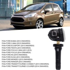 Tyre Pressure Sensor, 4PCS Tpms Sensor, Copper Rubber Tyre Pressure Monitoring System 1862980, 2036832, 2318530 for B-Max C-Max Ecosport Ka Kuga Mondeo Transit Tourneo