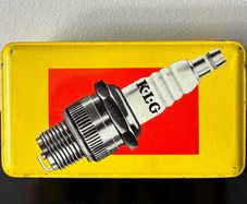 Vintage KLG Spark Plug Advertising Tin