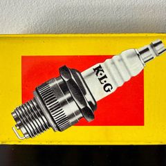 Vintage KLG Spark Plug Advertising Tin