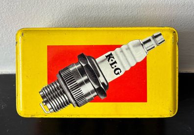 Vintage KLG Spark Plug Advertising Tin