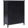 Side Cabinet Black 60x30x75 cm Paulownia Wood Image 5