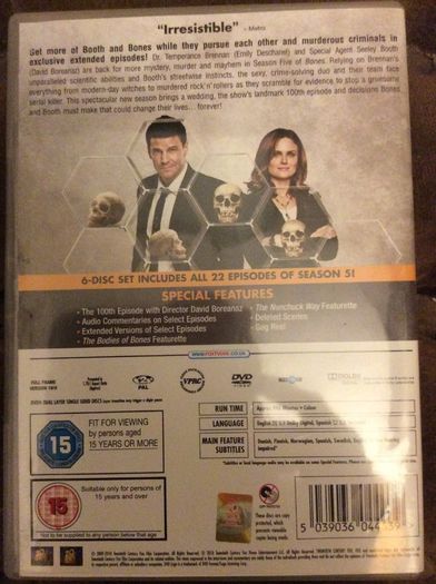 Bones The Series. Complete Series Box Sets Seasons One To Seasons Six. Collect In Dublin Or Receive Via Post.