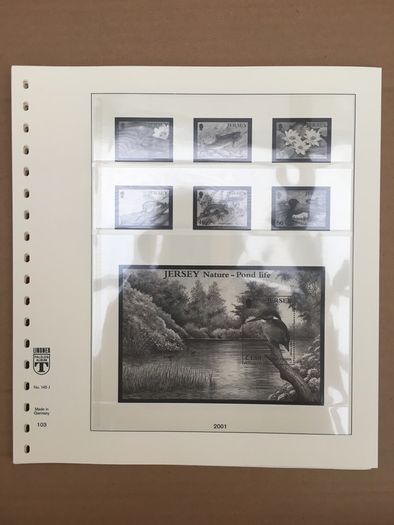 Jersey 1969-2002 Lindner T Illustrated 18 Ring Hingeless Album Pages
